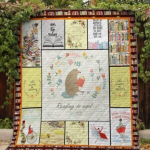 Reading Is Cool Reading Quilt Blanket  Quilt